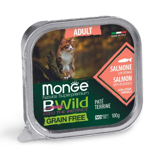 Monge Natural Super Premium Bwild Grain Free Cat 100 gr  Salmone bauzaarit.myshopify.com