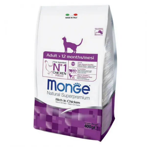 Monge Natural Superpremium Adult Cat Ricco in Pollo  400 gr bauzaarit.myshopify.com