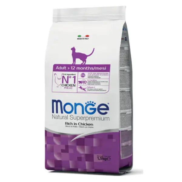 Monge Natural Superpremium Adult Cat Ricco in Pollo   bauzaarit.myshopify.com