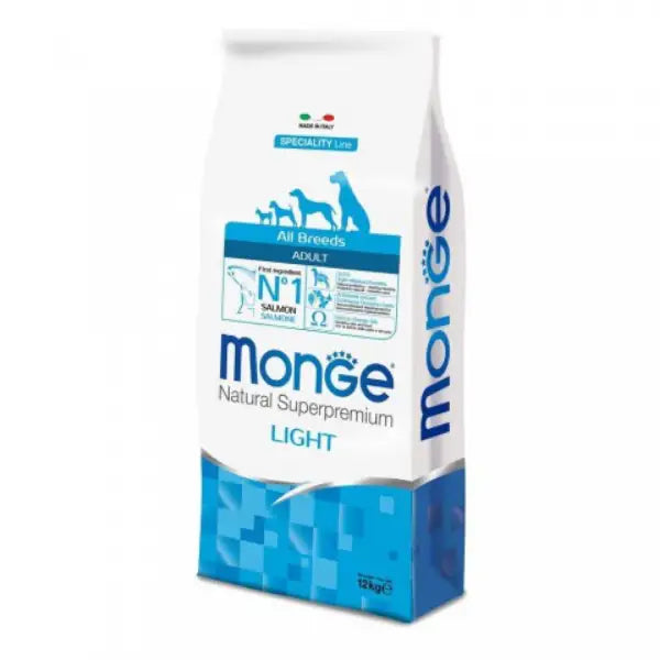 Monge Natural Superpremium All Breeds Adult Monoprotein Light Salmone con Riso  12 kg bauzaarit.myshopify.com