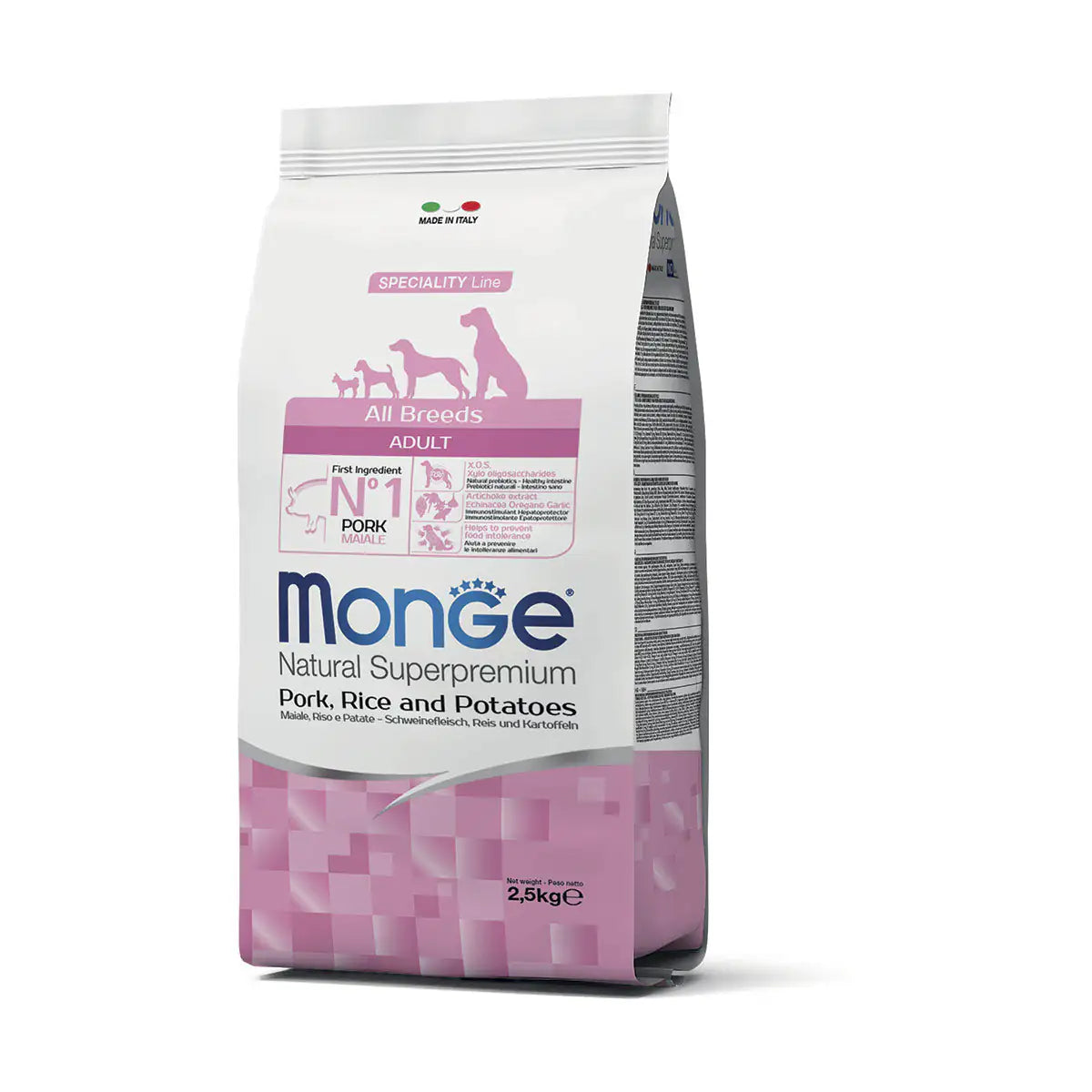 Monge Natural Superpremium All Breeds Adult Monoprotein Maiale con Riso e Patate  2,5 kg bauzaarit.myshopify.com