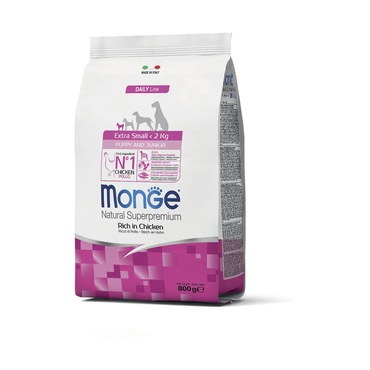 Monge Natural Superpremium Extra Small Puppy & Junior Ricco di Pollo   bauzaarit.myshopify.com