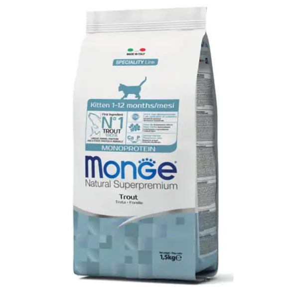Monge Natural Superpremium Kitten Monoprotein con Trota   bauzaarit.myshopify.com