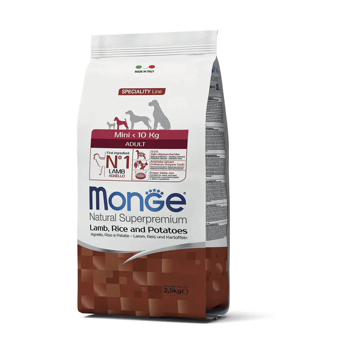 Monge Natural Superpremium Mini Adult Monoprotein Agnello con Riso e Patate  2,5 kg bauzaarit.myshopify.com