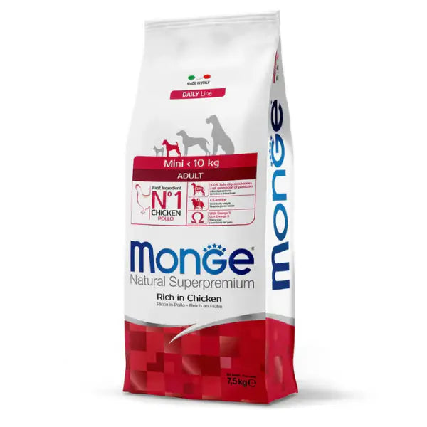Monge Natural Superpremium Mini Adult Ricco di Pollo  7,5 kg bauzaarit.myshopify.com