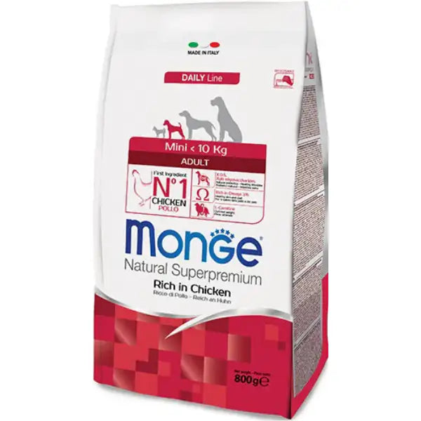 Monge Natural Superpremium Mini Adult Ricco di Pollo  800 gr bauzaarit.myshopify.com