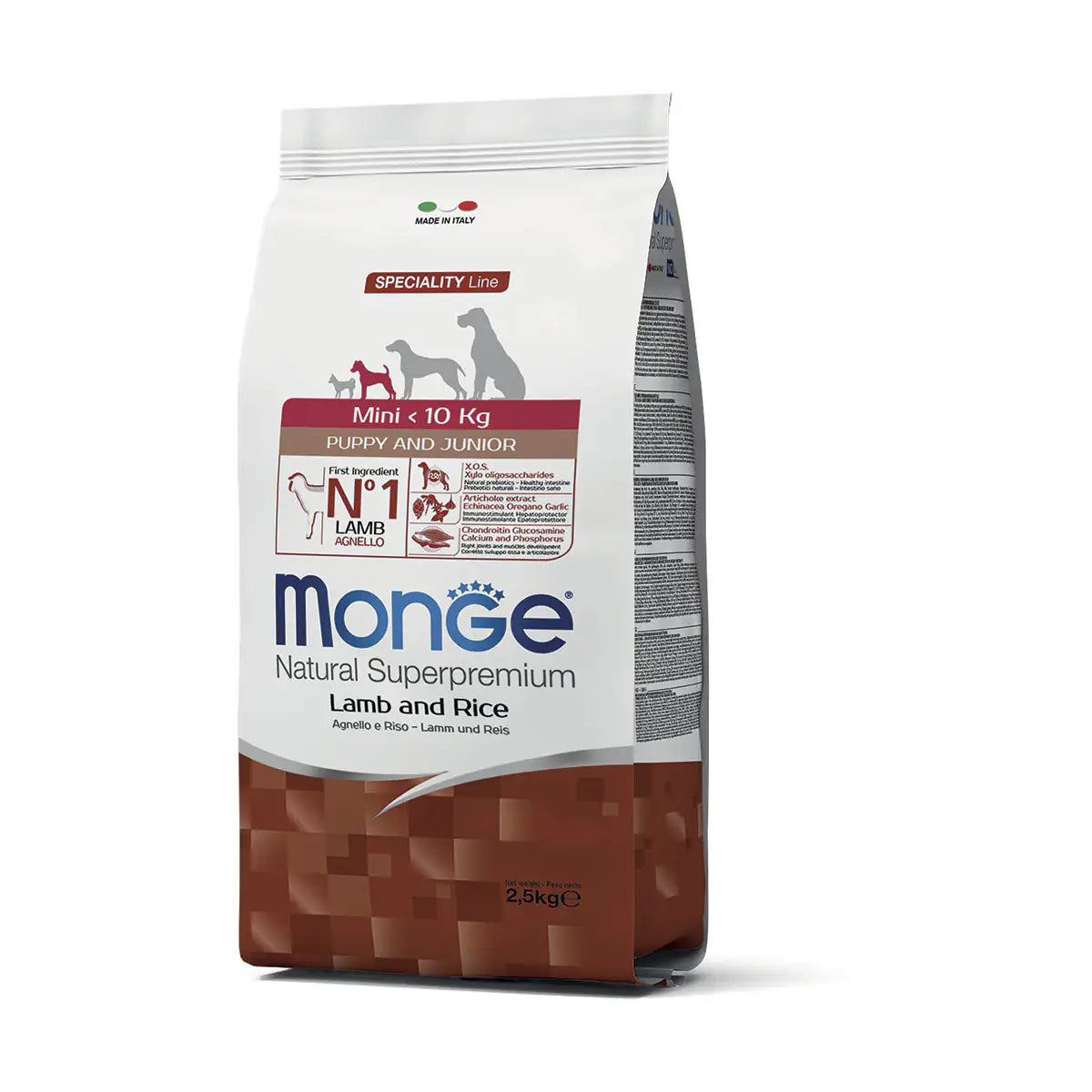 Monge Natural Superpremium Mini Puppy & Junior Monoprotein Agnello con Riso  2,5 kg bauzaarit.myshopify.com