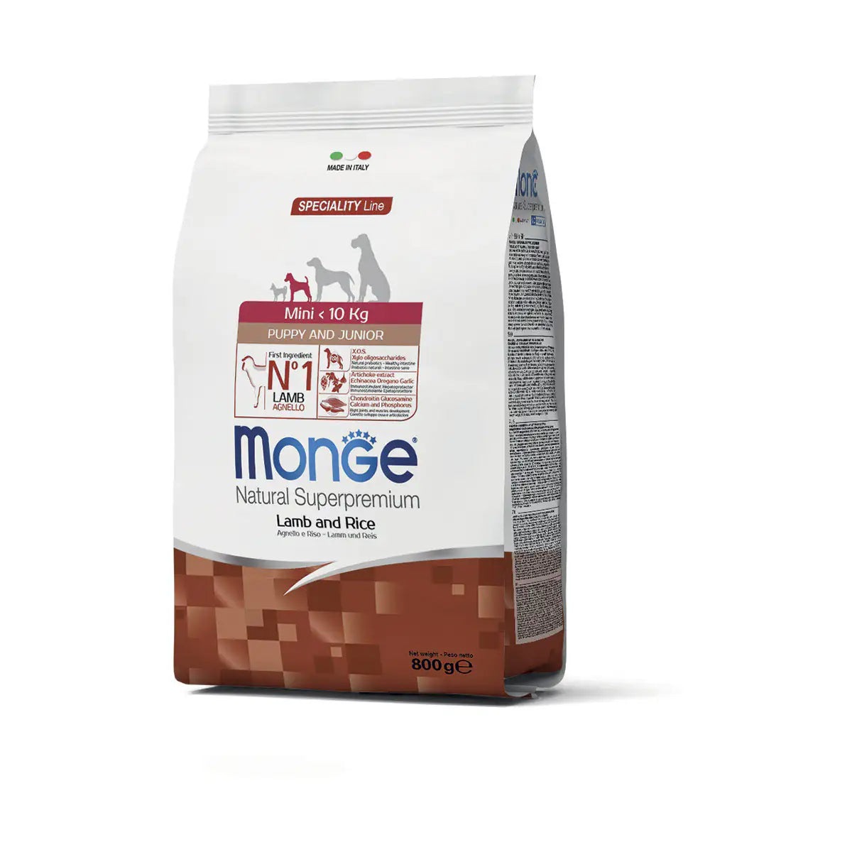Monge Natural Superpremium Mini Puppy & Junior Monoprotein Agnello con Riso  800 gr bauzaarit.myshopify.com