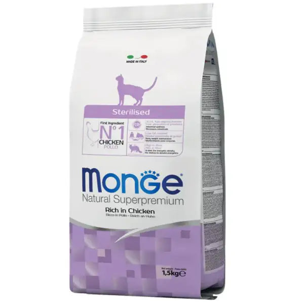 Monge Natural Superpremium Sterilised Ricco di Pollo  1,5 kg bauzaarit.myshopify.com