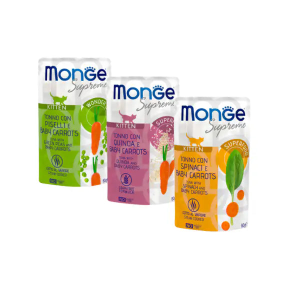 Monge Supreme Kitten in salsa bustina da 80 gr   bauzaarit.myshopify.com