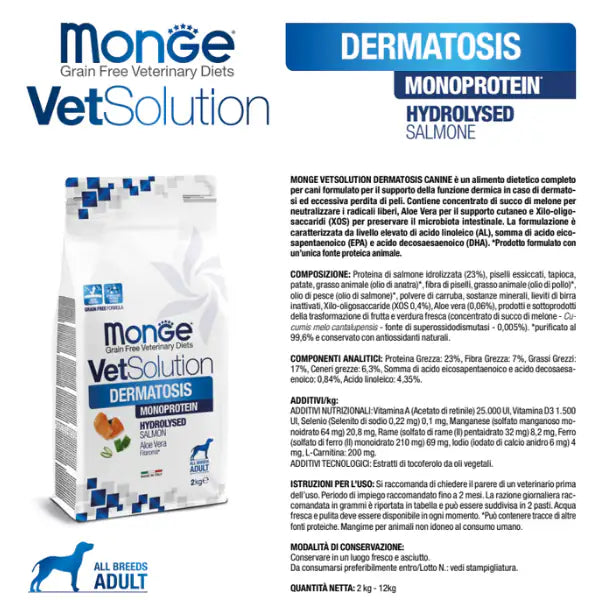 Monge VetSolution Canine Dermatotis Grain Free Adult Salmone   bauzaarit.myshopify.com