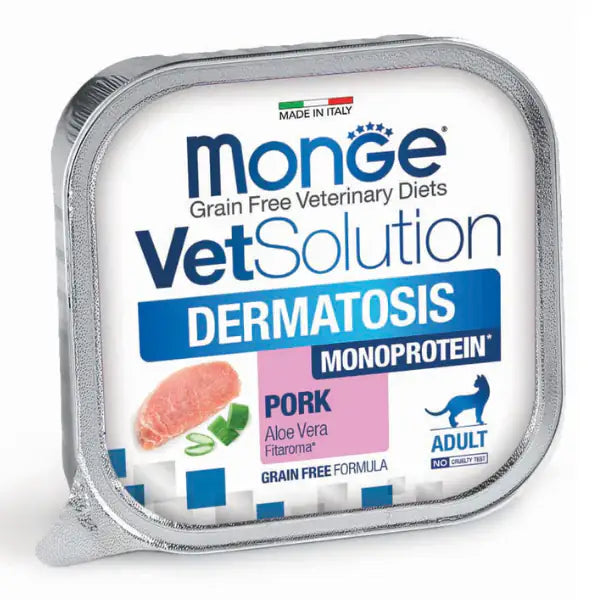 Monge VetSolution Feline Dermatotis Monoprotein Grain Free 100 gr   bauzaarit.myshopify.com