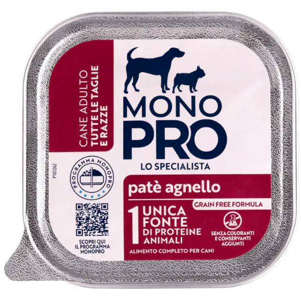 Monopro lo specialista Adult All Breeds Patè Grain Free 150 gr  Agnello bauzaarit.myshopify.com