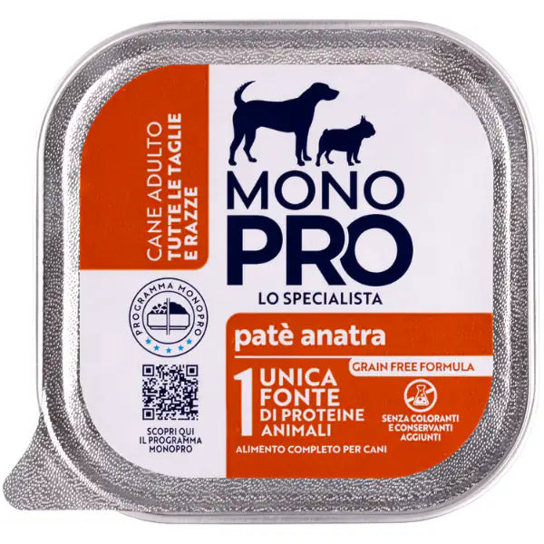 Monopro lo specialista Adult All Breeds Patè Grain Free 150 gr  Anatra bauzaarit.myshopify.com