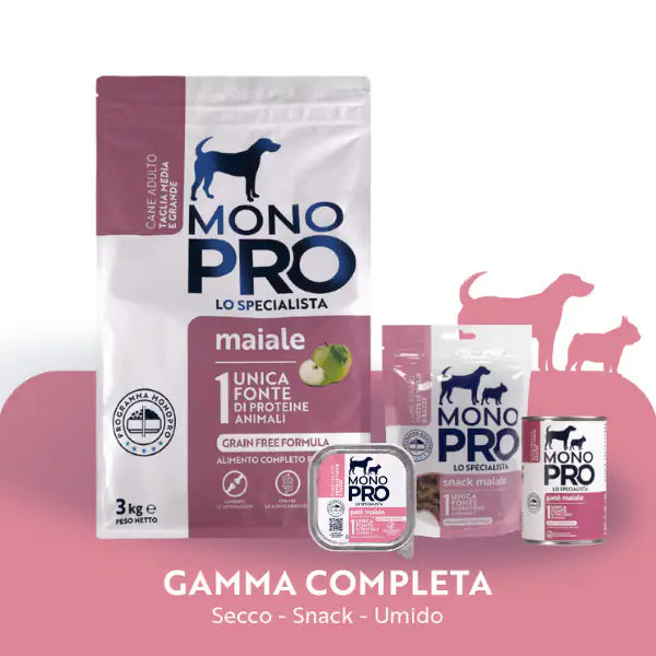 Monopro lo specialista Adult Medium/Large Grain Free Maiale   bauzaarit.myshopify.com