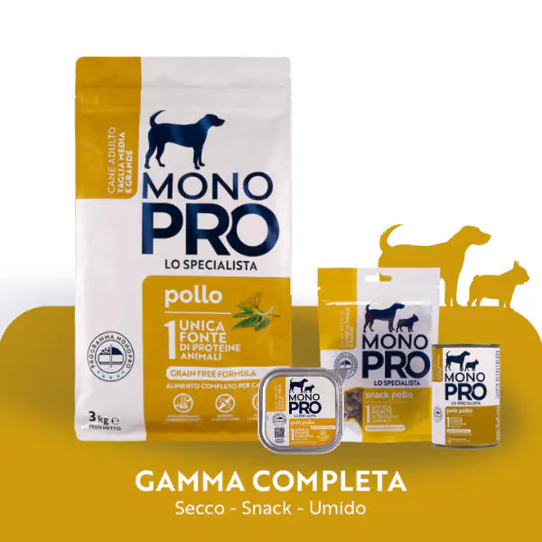Monopro lo specialista Adult Medium/Large Grain Free Pollo   bauzaarit.myshopify.com