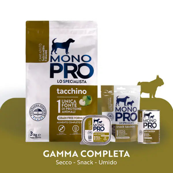 Monopro lo specialista Adult Medium/Large Grain Free Tacchino   bauzaarit.myshopify.com