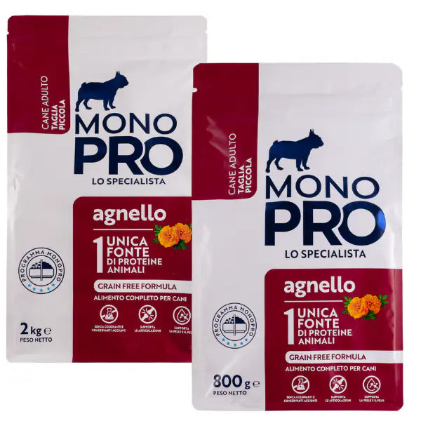 Monopro lo specialista Adult Mini Grain Free Agnello   bauzaarit.myshopify.com