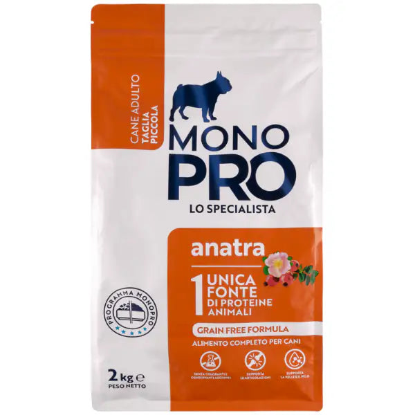 Monopro lo specialista Adult Mini Grain Free Anatra  2 kg bauzaarit.myshopify.com
