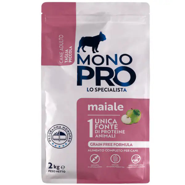 Monopro lo specialista Adult Mini Grain Free Maiale  2 kg bauzaarit.myshopify.com