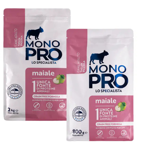 Monopro lo specialista Adult Mini Grain Free Maiale   bauzaarit.myshopify.com