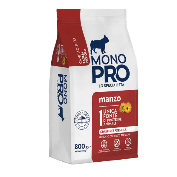 Monopro lo specialista Adult Mini Grain Free Manzo  800 gr bauzaarit.myshopify.com