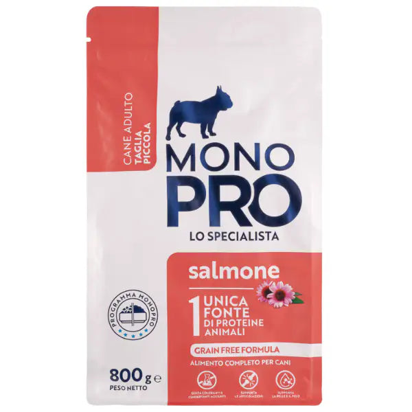 Monopro lo specialista Adult Mini Grain Free Salmone  800 gr bauzaarit.myshopify.com