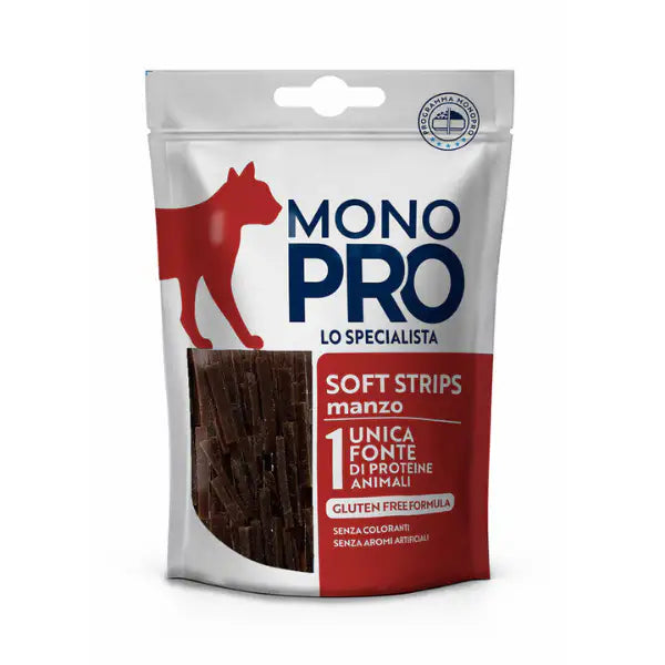 Monopro lo specialista Cat Adult Snack soft fillets 50 gr  Manzo Bauzaar.it