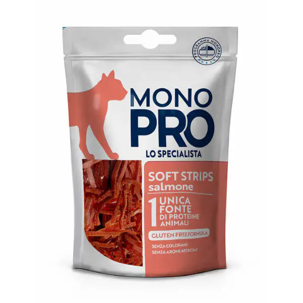 Monopro lo specialista Cat Adult Snack soft fillets 50 gr  Salmone Bauzaar.it
