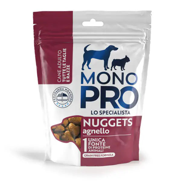 Monopro lo specialista Dog Adult Nuggets croccanti Grain Free 80 gr  Agnello bauzaarit.myshopify.com