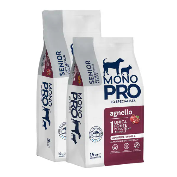 Monopro lo specialista Senior All Breeds Grain Free Agnello   bauzaarit.myshopify.com