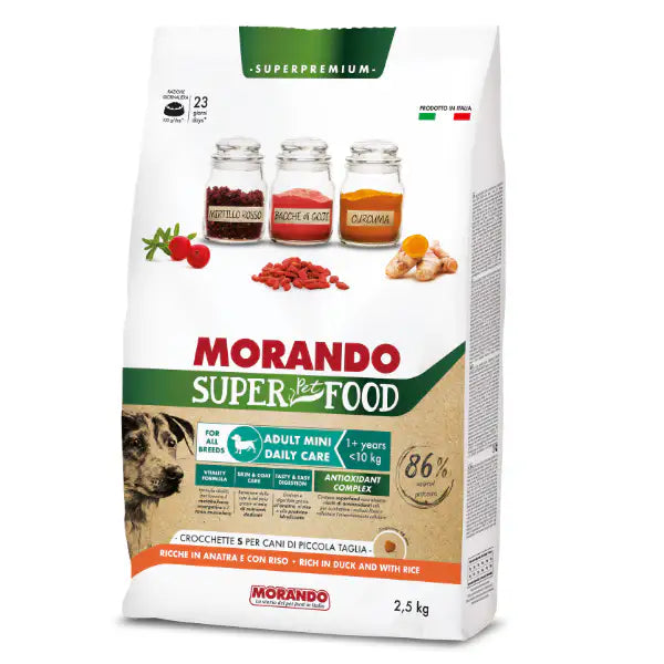 Morando SuperPetFood Dog Adult Mini Anatra e riso   Bauzaar.it