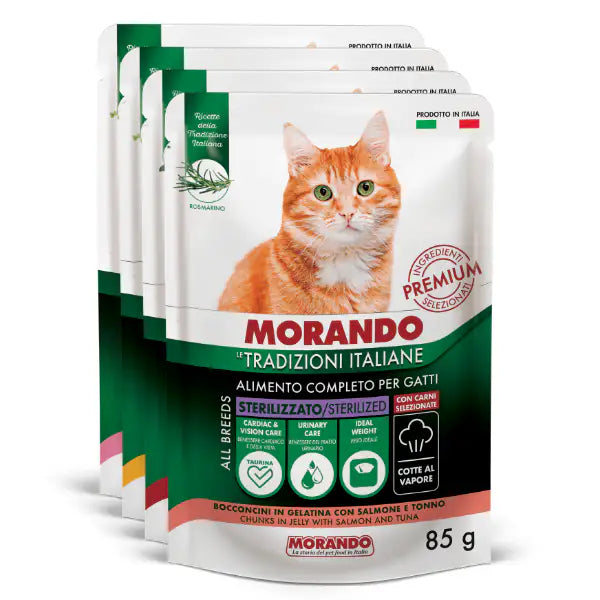 Morando Tradizioni Italiane Cat Adult Sterilized Bocconcini 85 gr   Bauzaar.it
