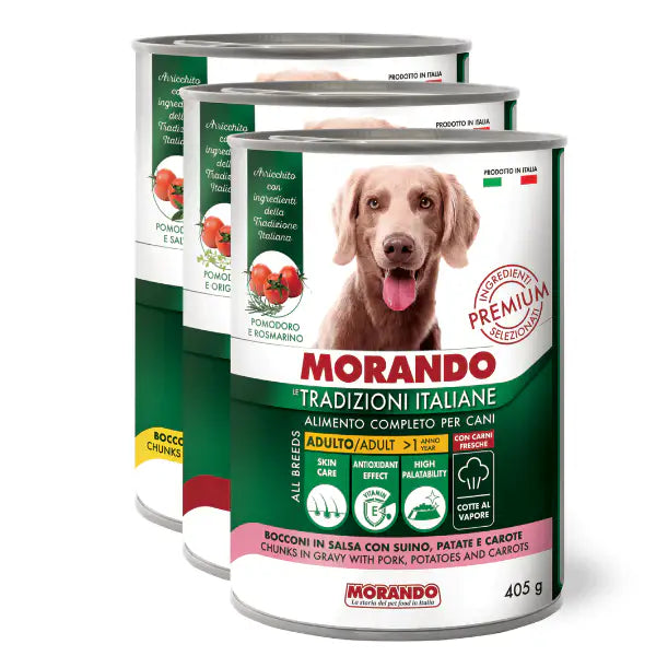 Morando Tradizioni Italiane Dog Adult All breeds Bocconi in salsa 405 gr   Bauzaar.it