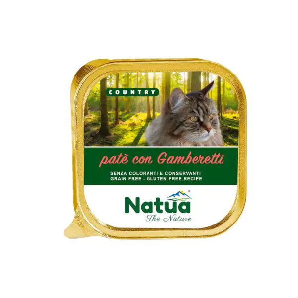 Natua Country Cat Adult Patè Grain Free 100 gr  Gamberetti bauzaarit.myshopify.com