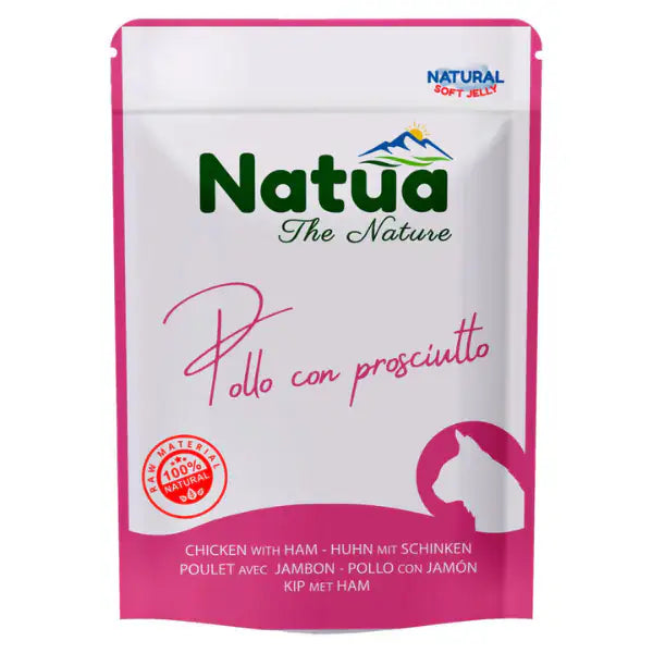 Natua Natural Cat Adult in Jelly cottura al vapore 70 gr  Pollo e prosciutto bauzaarit.myshopify.com