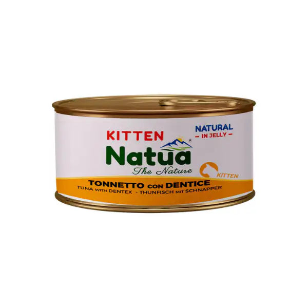 Natua Natural Cat Kitten in Jelly cottura al vapore 85 gr  Tonnetto e dentice bauzaarit.myshopify.com