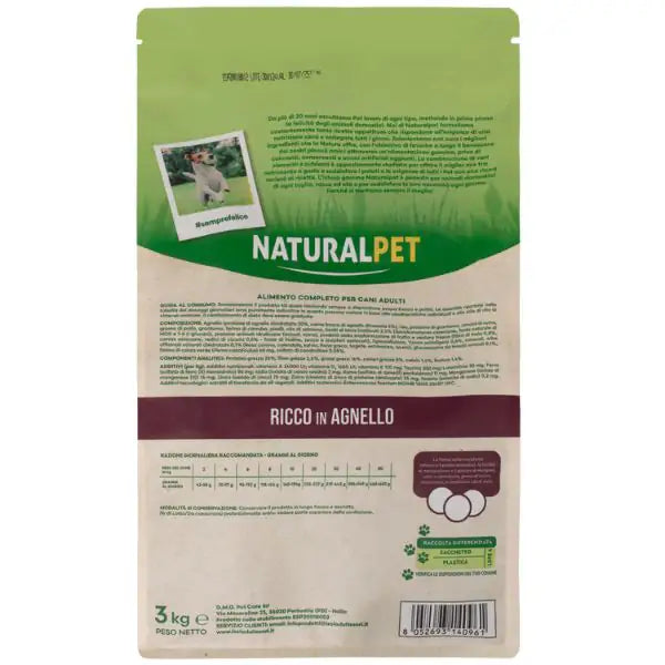 NaturalPet Adult All Breeds Agnello   bauzaarit.myshopify.com