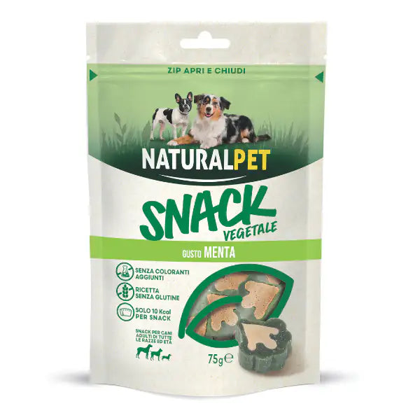 NaturalPet Adult All Breeds Snack Vegetale per cani 75 gr  Menta (scadenza: 20/03/2026) bauzaarit.myshopify.com