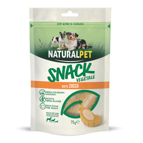 NaturalPet Adult All Breeds Snack Vegetale per cani 75 gr  Zucca (scadenza: 20/03/2026) bauzaarit.myshopify.com