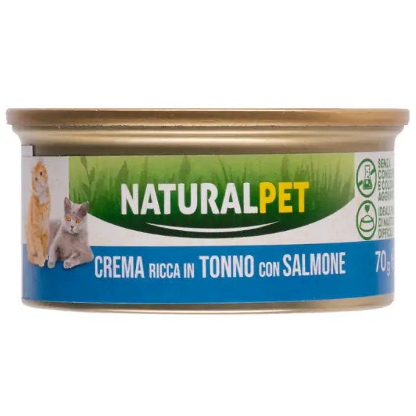 NaturalPet Cat Adult Crema 70 gr  Tonno con salmone bauzaarit.myshopify.com