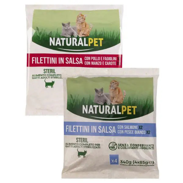 NaturalPet Cat Adult Filettini in salsa multipack 4x85 gr   bauzaarit.myshopify.com