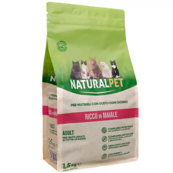 NaturalPet Cat Adult Maiale  1,5 kg bauzaarit.myshopify.com