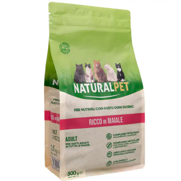 NaturalPet Cat Adult Maiale  300 gr bauzaarit.myshopify.com