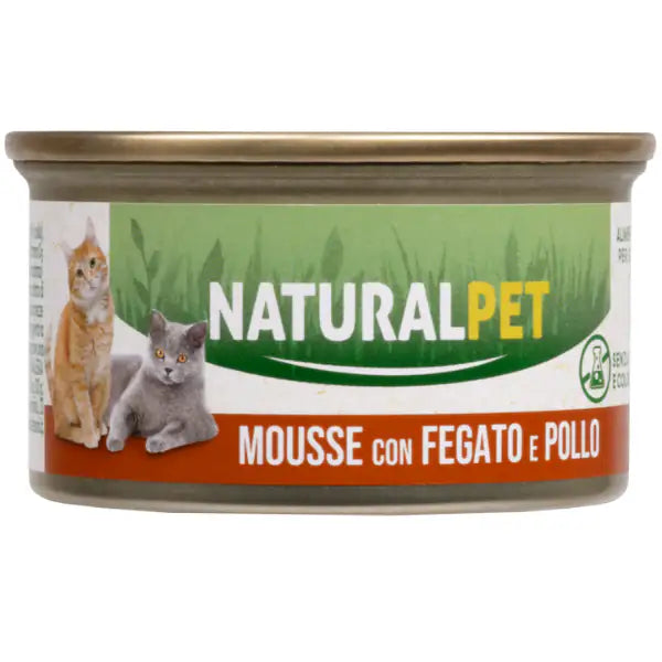 NaturalPet Cat Adult Mousse 85 gr  Fegato e pollo bauzaarit.myshopify.com