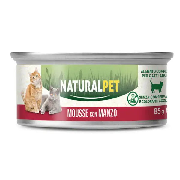 NaturalPet Cat Adult Mousse 85 gr  Manzo bauzaarit.myshopify.com
