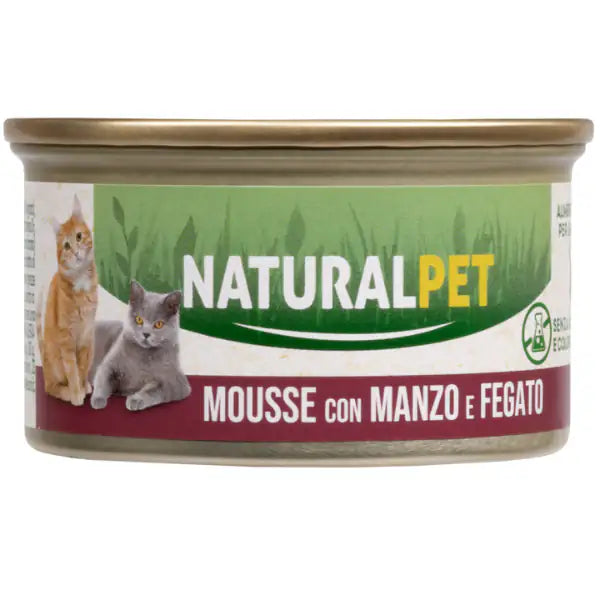 NaturalPet Cat Adult Mousse 85 gr  Manzo e fegato bauzaarit.myshopify.com