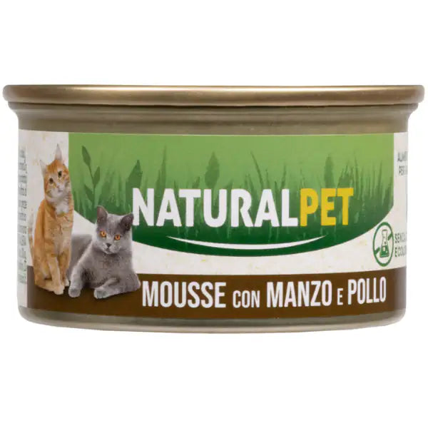 NaturalPet Cat Adult Mousse 85 gr  Manzo e pollo bauzaarit.myshopify.com