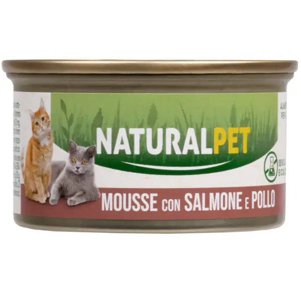 NaturalPet Cat Adult Mousse 85 gr  Salmone e pollo bauzaarit.myshopify.com