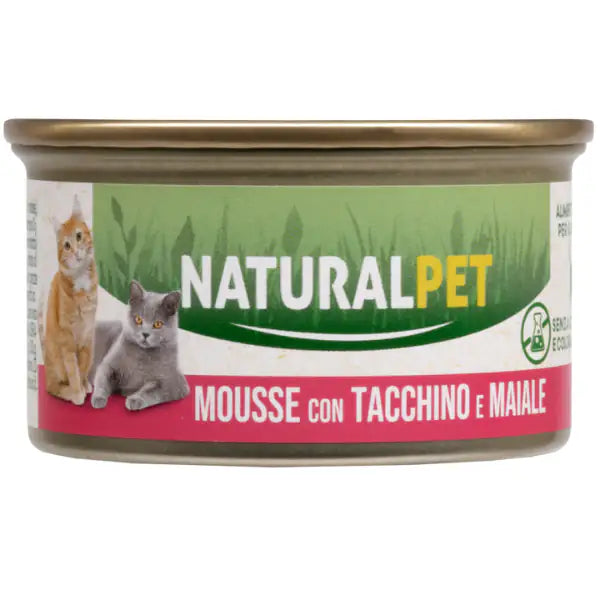 NaturalPet Cat Adult Mousse 85 gr  Tacchino e maiale bauzaarit.myshopify.com